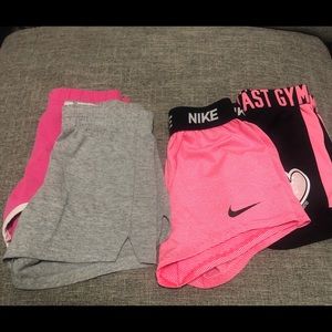 Little girls athletic shorts bundle